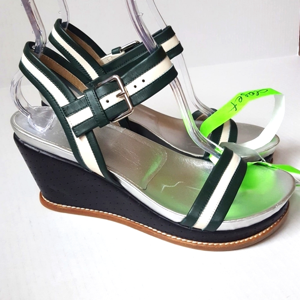 Marni Racer size 39 Leather Wedge sandals Multi Color Women